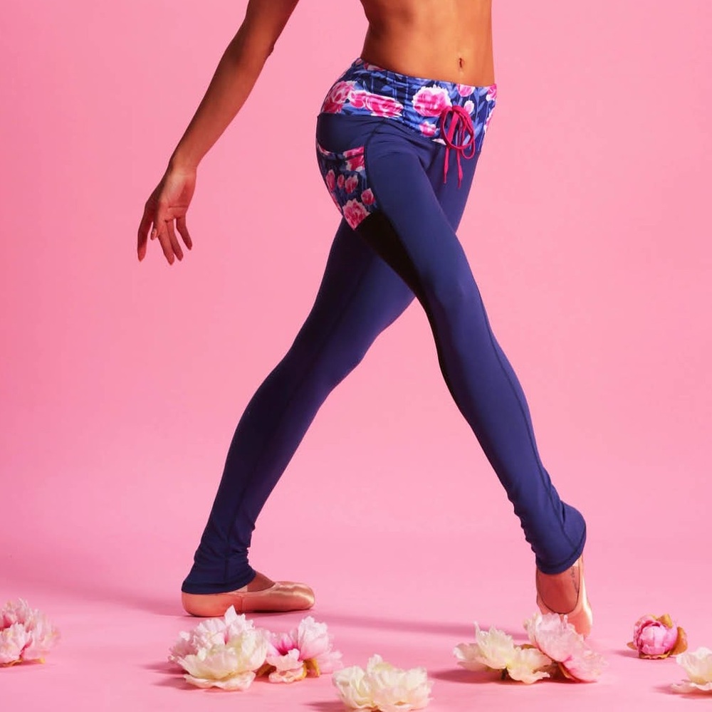 POPFLEX Peony Garden Draw The Line Leggings